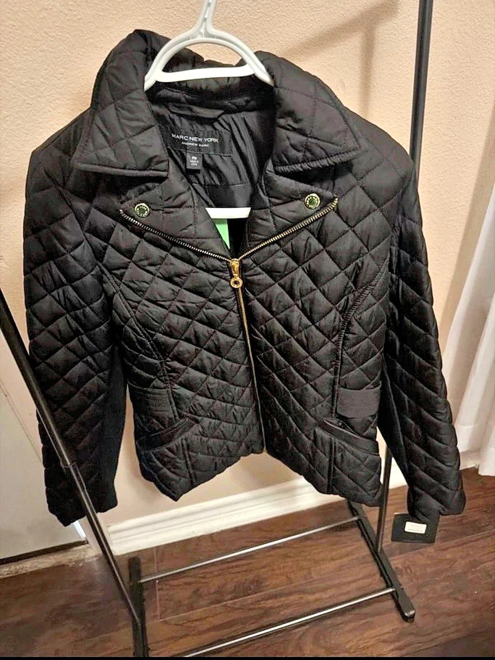Nanette Lepore Quilted Moto Jacket in Black Like New